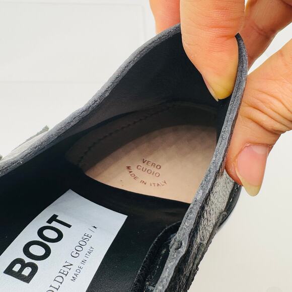 Golden Goose Santiago Western Black Mule Slip On Booties size 37 - Picture 7 of 16